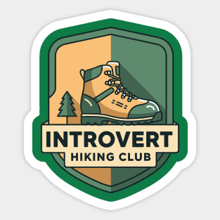 Introvert's Hiking Club Sticker
